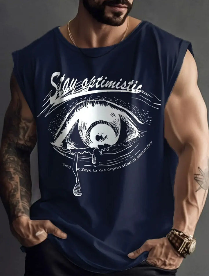 Plus Size Men's Sleeveless T Shirts, available sizes S-5XL