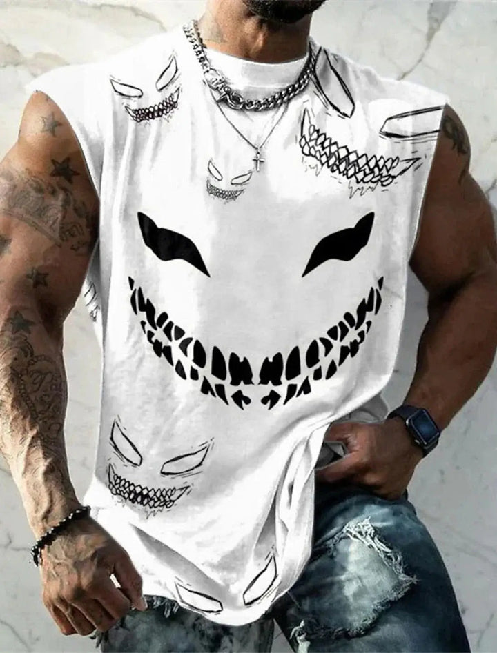 Plus Size Men's Sleeveless T Shirts, available sizes S-5XL