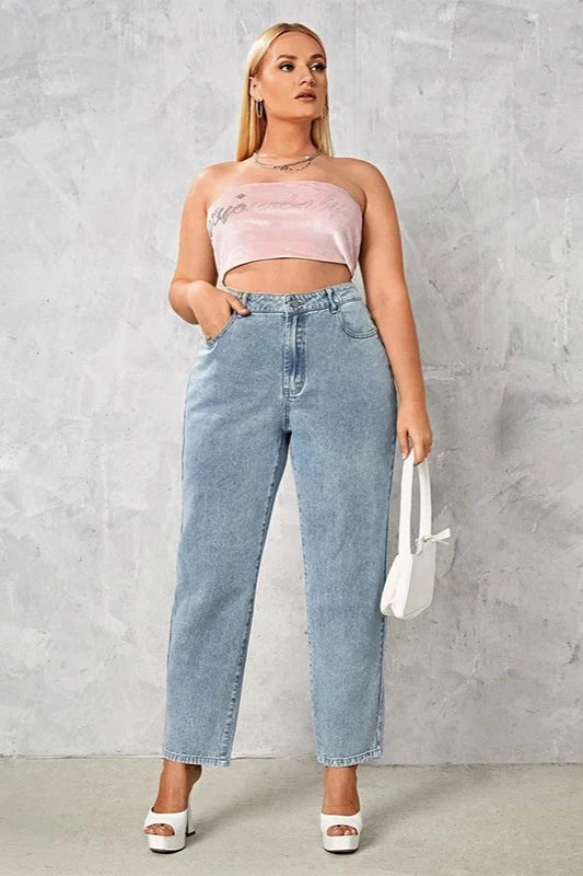 Curvy Lady Straight Leg Jeans