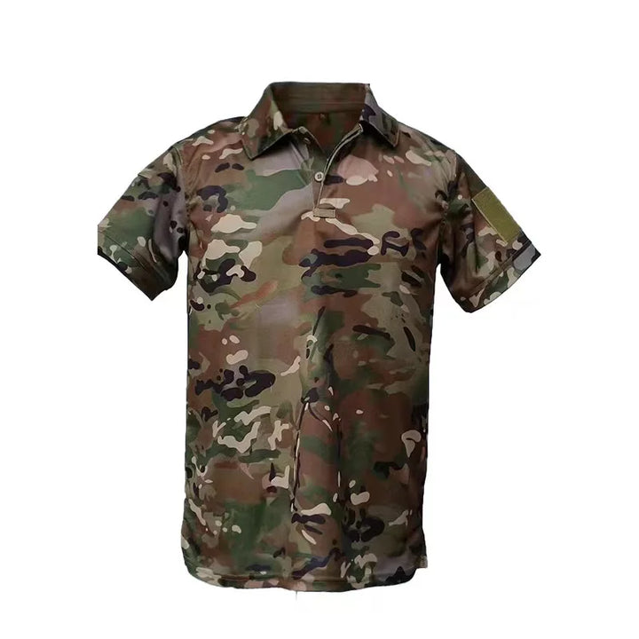 Quick Dry Men's Military Style Sports Polo Shirt Plus Size S-4XL