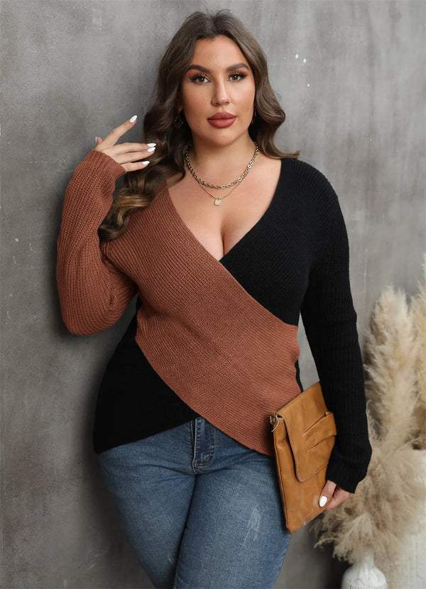 Deep V-Neck Women's Sweaters