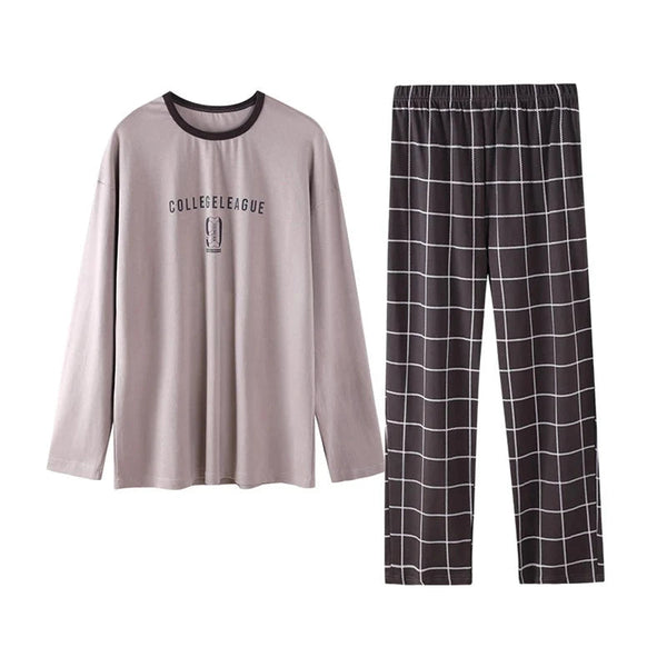 Cotton Men's Sleepwear Pullover and Pyjama Set available at AWESIZE