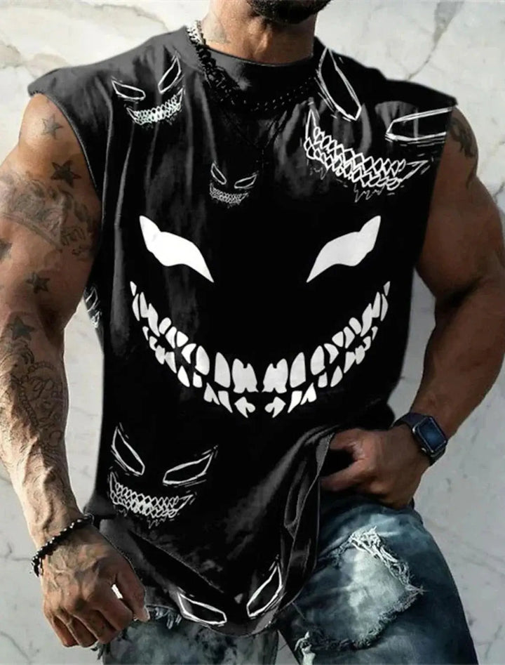 Plus Size Men's Sleeveless T Shirts, available sizes S-5XL