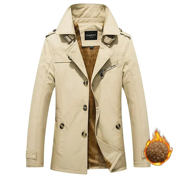 Fleece Warm Lapel Jacket for Men