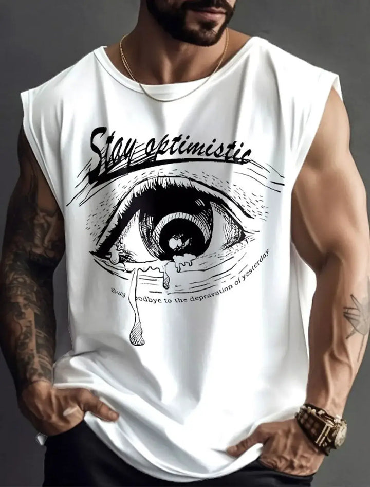 Plus Size Men's Sleeveless T Shirts, available sizes S-5XL