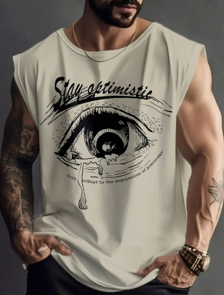 Plus Size Men's Sleeveless T Shirts, available sizes S-5XL