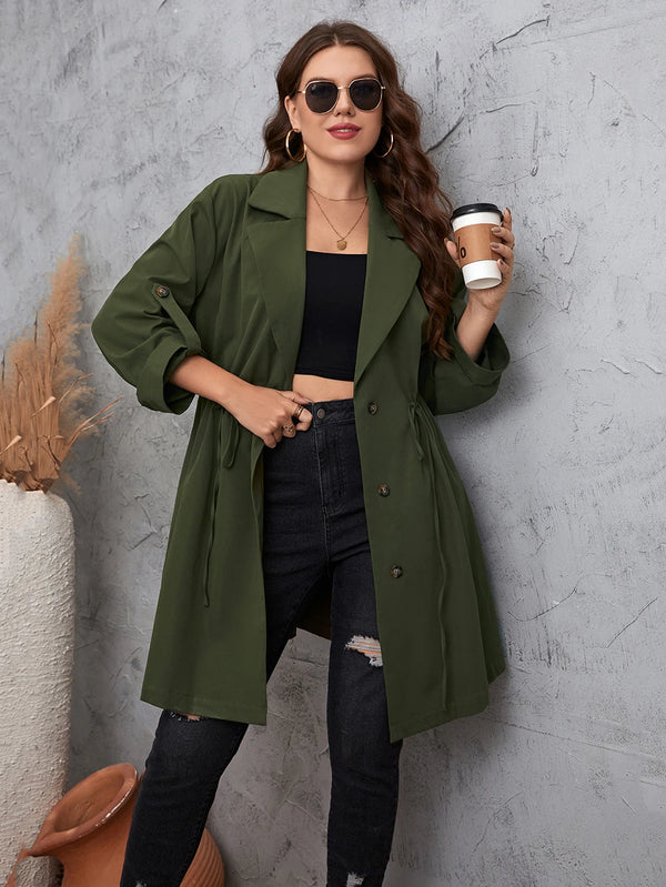 Notch Neck Women's Trench Coats