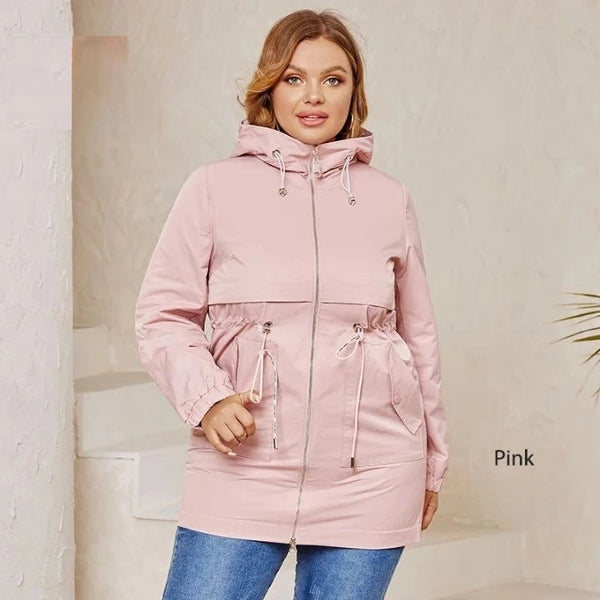 Casual Hooded Women's Trench Coats